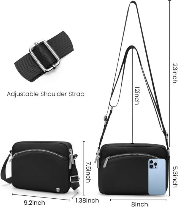 MEXS Small Crossbody Bag for Women, Trendy Casual Crossbody Purse Adjustable Strap, Mul-pockets Waterproof Shoulder Handbags - Image 2