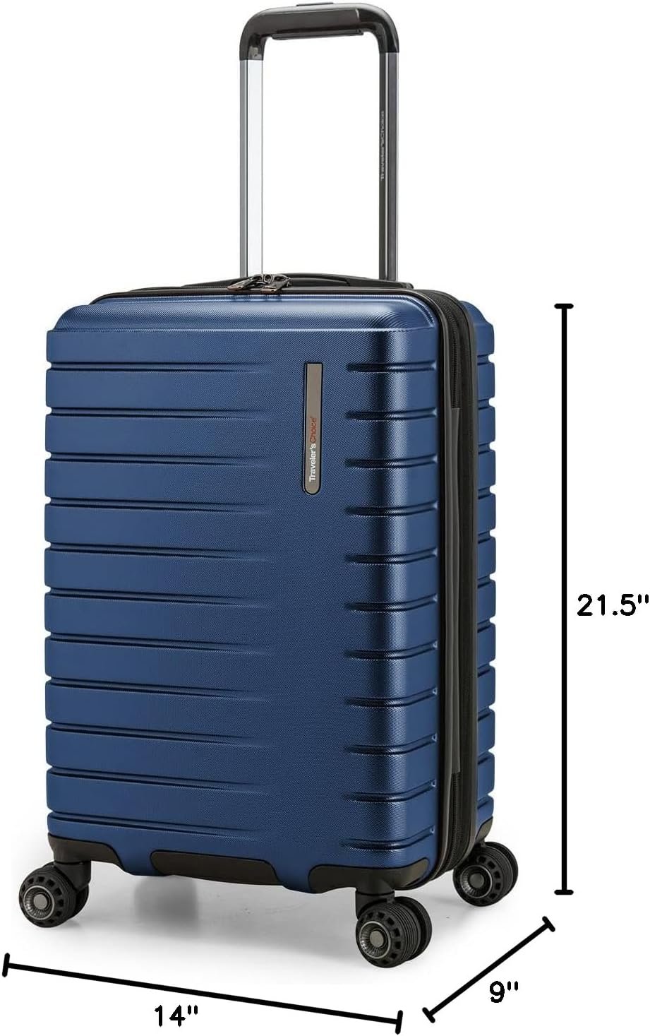 Traveler's Choice Archer Polycarbonate Hardside Spinner Luggage Set, Blue, Carry-On 21-Inch, Tie Down Straps - Image 11