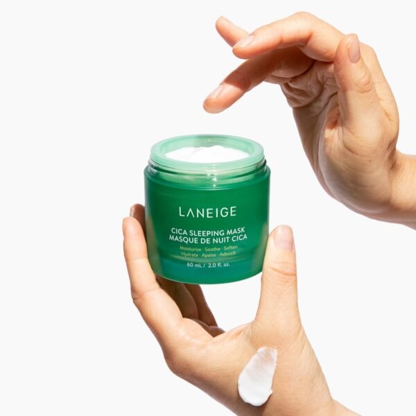 LANEIGE Cica Sleeping Mask: Soothing Overnight Mask with Centella & Fermented Forest Yeast Extract for Sensitive Skin & Moisture Barrier Repair - Image 5