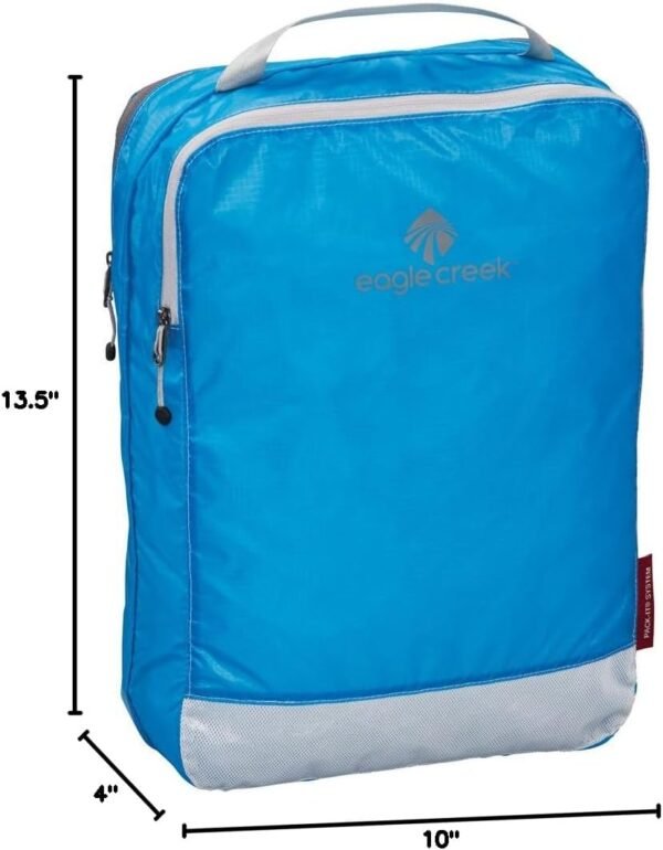 Eagle Creek Pack-It Clean/Dirty Packing Cubes for Travel - Durable Lightweight Dual Compartment Suitcase Organizer for Clean & Dirty Clothes, Brilliant Blue - Medium - Image 7
