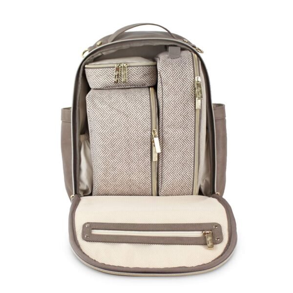 Itzy Ritzy Packing Cubes for Travel – Set of 3 Packing Cubes or Travel Organizers; Each Cube Features a Mesh Top, Double Zippers and a Fabric Handle (Taupe) - Image 8