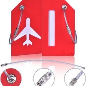 Silicone Luggage Tag with Name ID Card Perfect to Quickly Spot Luggage Suitcase