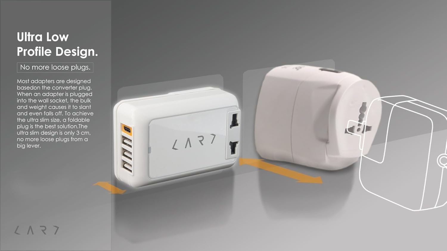 CARD Travel Adapter 4-Pro (Type C+3 USB Ports) (Black) - Image 4