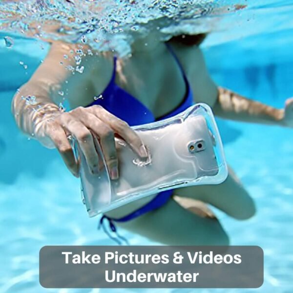 AquaVault 100% Waterproof Floating Smart Phone Case & Money Pouch - Fits All Phones - Made from Premium Heavy Duty PVC for Added Drop Protection - Includes Adjustable Neck Strap. Blue - Image 3