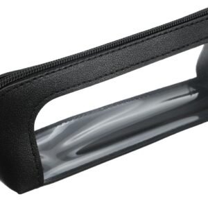 Clear Makeup Bag Double Sided Clear Toiletry Bag for Women Portable Make Up Organizer Traveling Compact Car Bags Makeup Brush Bags Travel Makeups Brush Holder Small Make up Organizer(Black)