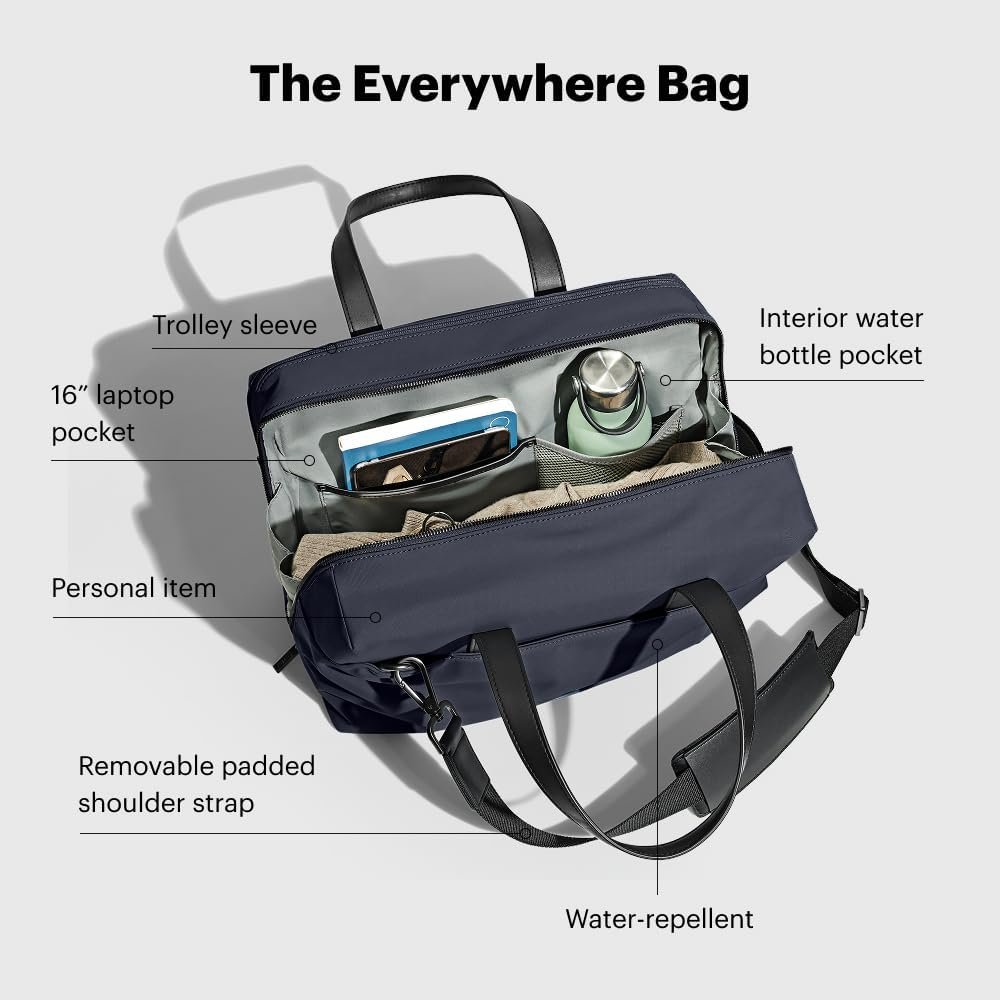 Away Everywhere Duffle Bag, Water Repellent Travel Bag, Padded Laptop Sleeve, Gym & Weekender Bag, Large Duffle for Travel, Cloud Gray - Image 2