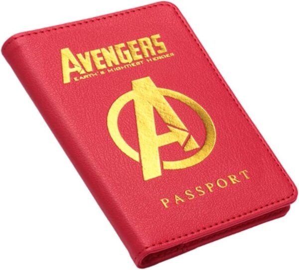 Passport Cover Kingdom of Wakanda Printed Passport Holder Leatherette Black Panther Passport Case with Multi Card and Ticket Slots