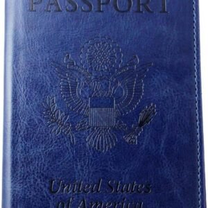 Fenzer Passport Wallet and Vaccine Card Holder Combo, Slim Travel Accessories for Women Men, PU Leather Passport Cover Protector with Waterproof Vaccination Card Slot