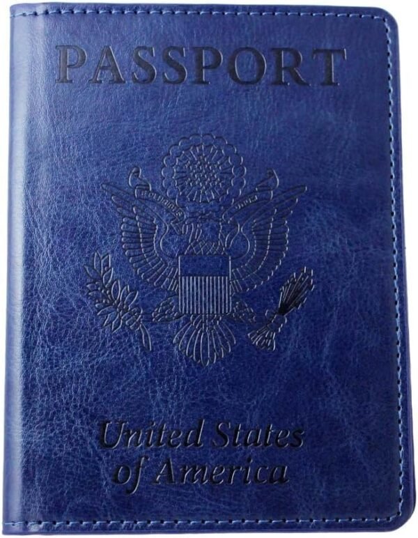 Fenzer Passport Wallet and Vaccine Card Holder Combo, Slim Travel Accessories for Women Men, PU Leather Passport Cover Protector with Waterproof Vaccination Card Slot