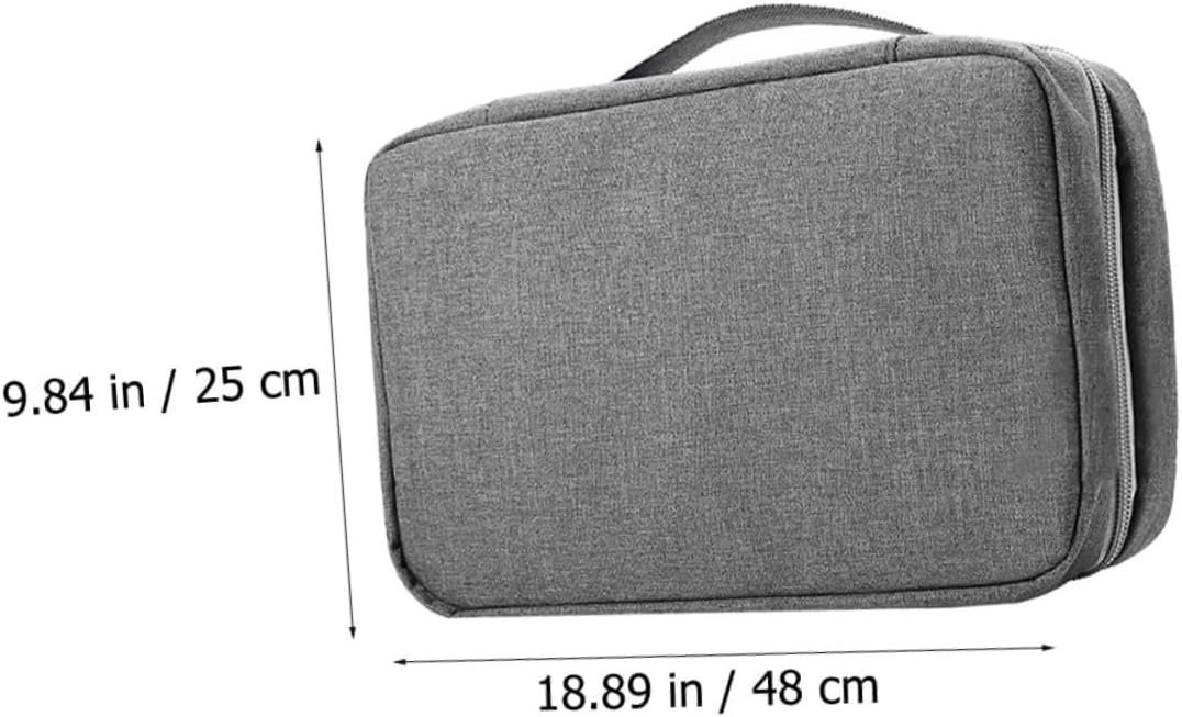 Healifty Hanging Travel Toiletry Bag Foldable Cosmetic Organizer with Transparent Wet Dry Compartment for Women Makeup Storage and Outdoor Gym Use - Image 2