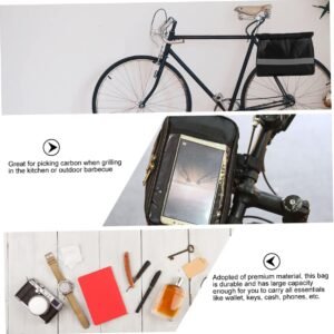 Toyvian Cycling Handlebar Bag with Zipper Capacity Bike Front Frame Pouch for Road Mountain Folding Bikes Easy Installation