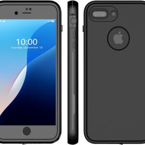 Waterproof Case for iPhone 7 Plus for iPhone 8 Plus Case, Shock Proof Dust Proof Case Built in Screen Protector – Black