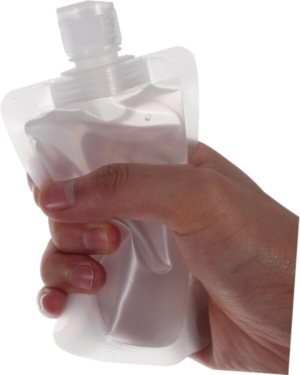 Healifty 18 Pcs Refillable Travel Container Bags with Funnels Lightweight Squeezable Cosmetic Bottles for Shampoo Conditioner Lotion Body Wash Portable Toiletry for Travel and Backpack - Image 4