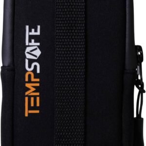 TempSafe – The OG Sauna Phone Case | Thermal Insulated Sleeve for iPhone & Android – Neoprene Protection for Heat & Cold, Waterproof Zipper, Carabiner Loop Black