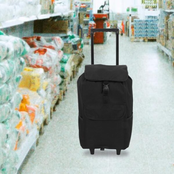 Zerodeko Shopping Cart Replacement Bag Oxford Cloth Trolley Bag with Spacious Design Detachable Convenience for Grocery Shopping Travel and Family Errands Black - Image 9