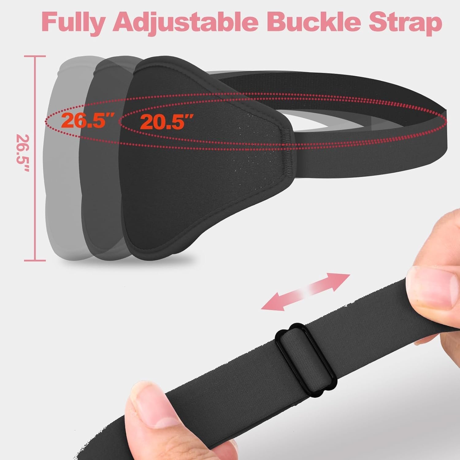 Sleep Mask, 3D Deep Contoured Eye Covers for Sleeping, Memory Foam Block Out Light Eye Mask, Zero Eye Pressure Cup Blindfold for Men Women, with Adjustable Strap for Yoga, Traveling (Black) - Image 3