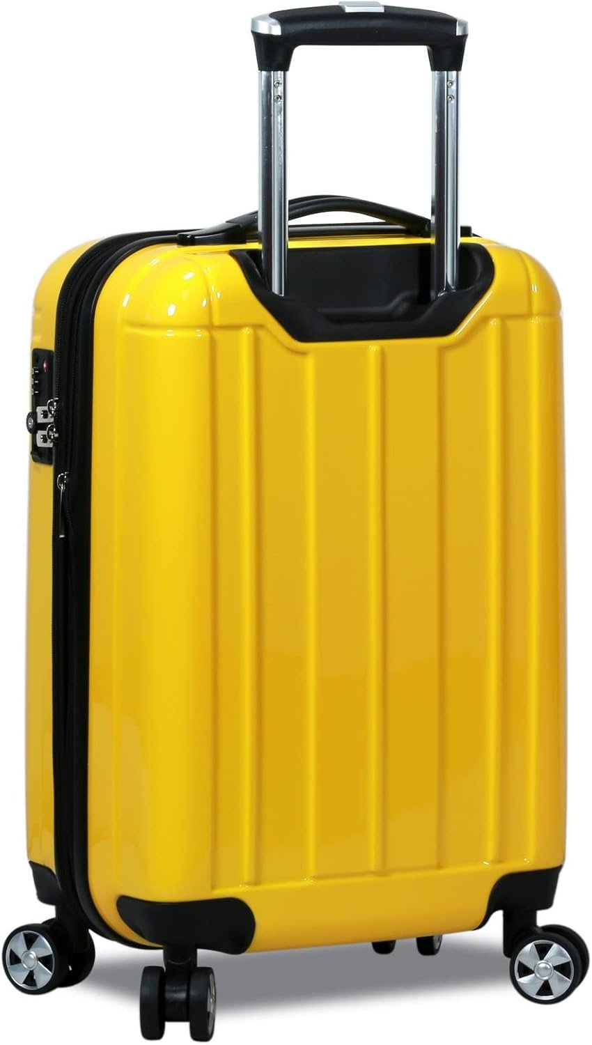 World Traveler Contour Hardside Expandable Spinner Luggage, Yellow, 24-inch - Image 5