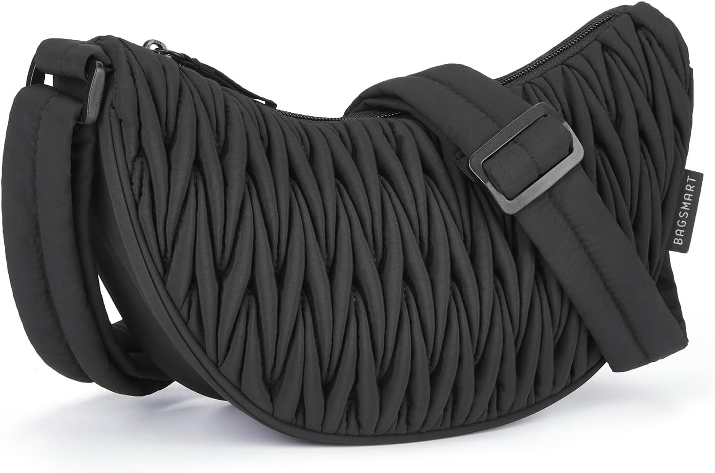 BAGSMART Hobo Bag for Women, Nylon Quilted Crossbody Bags for Women Shoulder with Adjustable Strap - Image 2