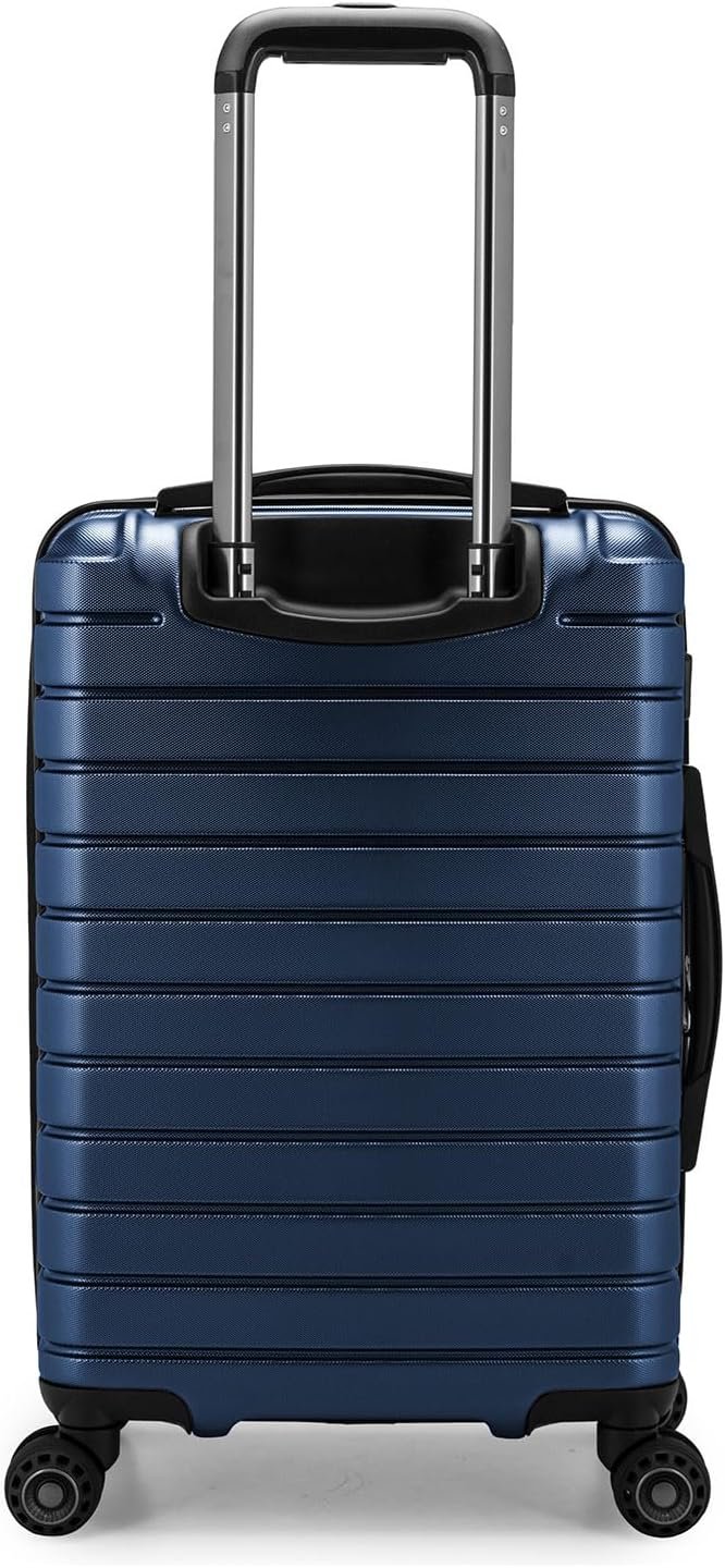 Traveler's Choice Archer Polycarbonate Hardside Spinner Luggage Set, Blue, Carry-On 21-Inch, Tie Down Straps - Image 4