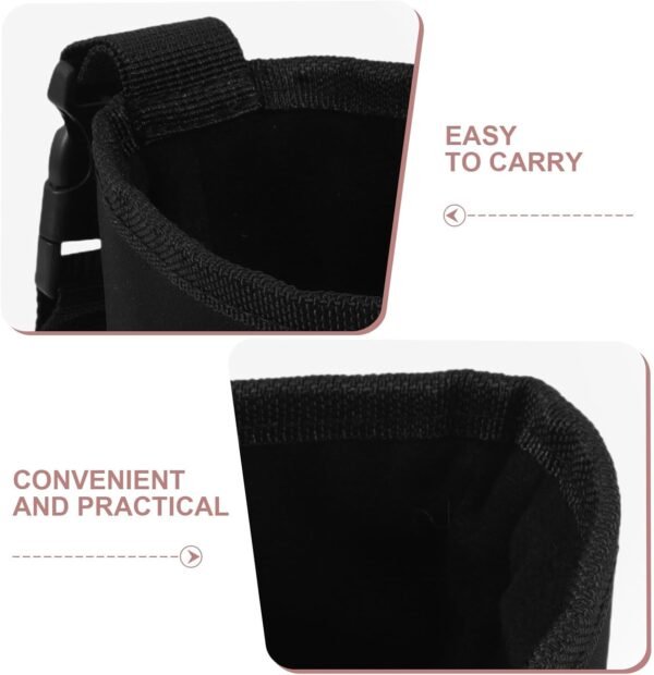 YARNOW Golf Ball and Club Cleaner Washer Pouch Portable Cleaning Storage Bag Golf Club Brush and Groove Cleaner Pocket with Detachable Clip - Image 7