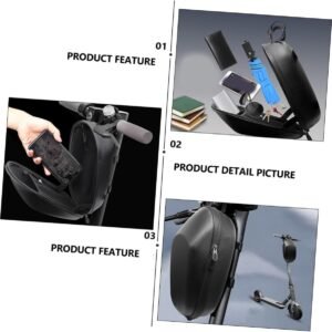 BESPORTBLE Portable Bike Handlebar Bag Large Capacity Cycling Pouch with Quick Release for Mountain Bikes Black Storage Pouch for Commuting and Outdoor Riding