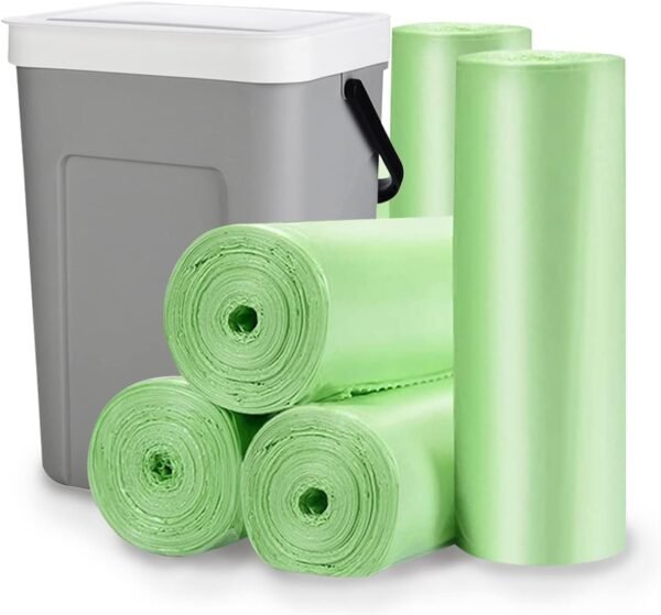 Biodegradable Trash Bags - 13 Gallon Durable Garbage Bag [100 Count], Perfect for Tall Trash Cans Green Thicken Recycling Bin Bags for Kitchen, Bathroom, Camping, Office, Car