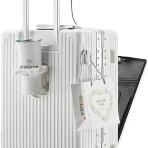 feilario 20in Aluminium Frame PC Hard Shell Spinner Wheels Luggage, Built-In TSA lock Carry on Suitcase, with Cup Holder, USB Port, Phone Holder