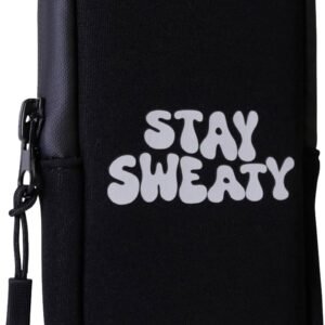 TempSafe – The OG Sauna Phone Case | Thermal Insulated Sleeve for iPhone & Android – Neoprene Protection for Heat & Cold, Waterproof Zipper, Carabiner Loop Black