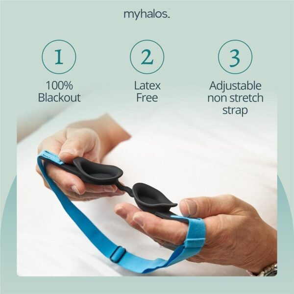 MyHalos® Moisture Chamber Glasses for Dry Eyes - Sleep Mask for Dry Eyes - Reusable & Soft - Hydrating Sleeping Mask & Moisture Goggles for Men and Women - Patent Pending - Image 5