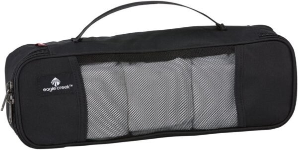 Eagle Creek Pack-It Tube Cube - Small Packing Cube for Suitcases with Two-Way Zipper, Quick-Grab Handle, and Mesh Top for Visibility and Breathability, Black
