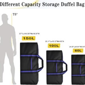 24.8 ” Travel Bag, Duffle Bag for Men Women, Large 60L Weekender Overnight Bag with Trolley Sleeve and Wet Pocket