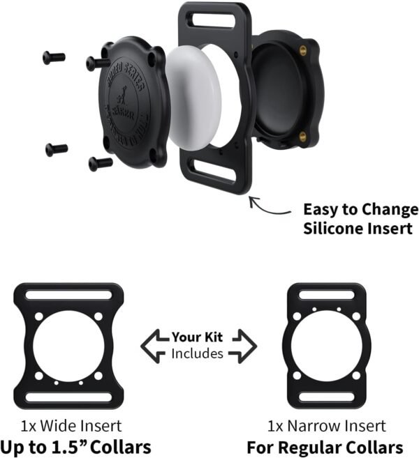 SÄKER IP68 Waterproof The Safest AirTag Dog Collar Holder, Dustproof, Ultra-Durable, Fits Up to 1.5" Collars | Will Not Damage Your Collar | Perfect Way to GPS Track Your Dog | Designed in Montreal - Image 7