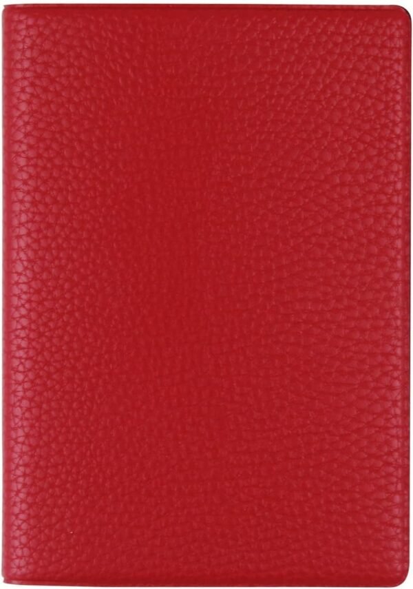 Fenice Classic Passport Cover Holder Wallet Case for Travel Essential RFID Blocking Vegan Leather Waterproof (RED)