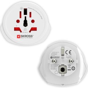 Skross World to Europe Country Travel Adaptor, White