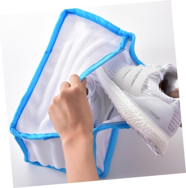 Unomor Thickened Mesh Shoe Washing Bag for Laundry Machine Protective Shoe Laundry Wash Bag with Fine Breathable Mesh Portable Organizer Pouch Preventing Deformation and Damage Suitable - Image 8