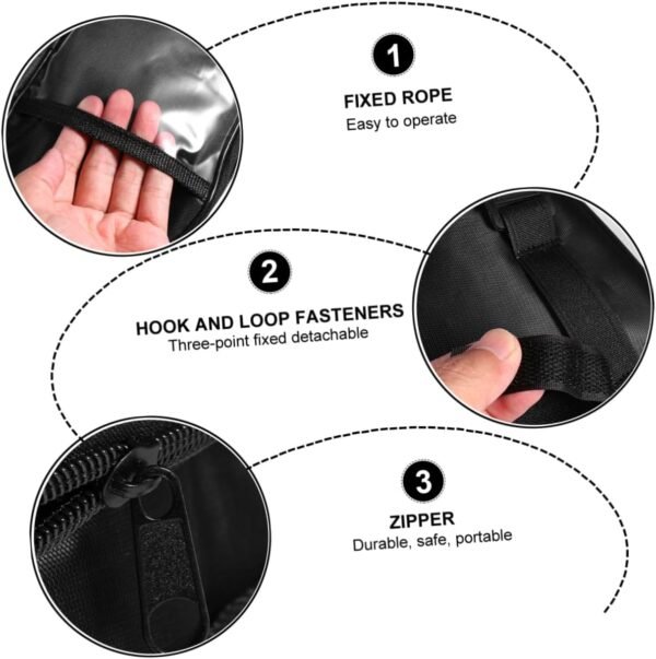 Toyvian Cycling Handlebar Bag with Zipper Capacity Bike Front Frame Pouch for Road Mountain Folding Bikes Easy Installation - Image 6