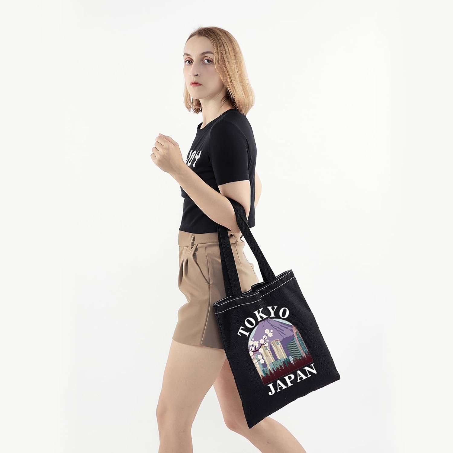 PWHAOO Mountain Tokyo Japan Tote Bag Mountain Lover Gift Tokyo Japan Travel Souvenir Gift - Image 4