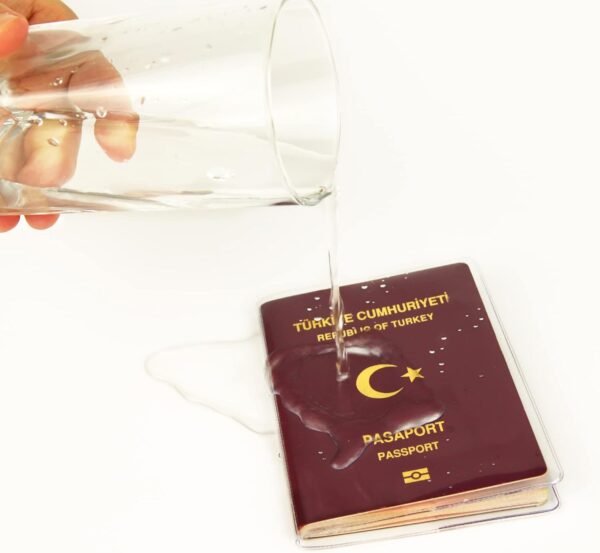 Clear Transparent Frosted Passport Cover Holder Case Organizer ID Card Travel Protector (2 PCS) - Image 8