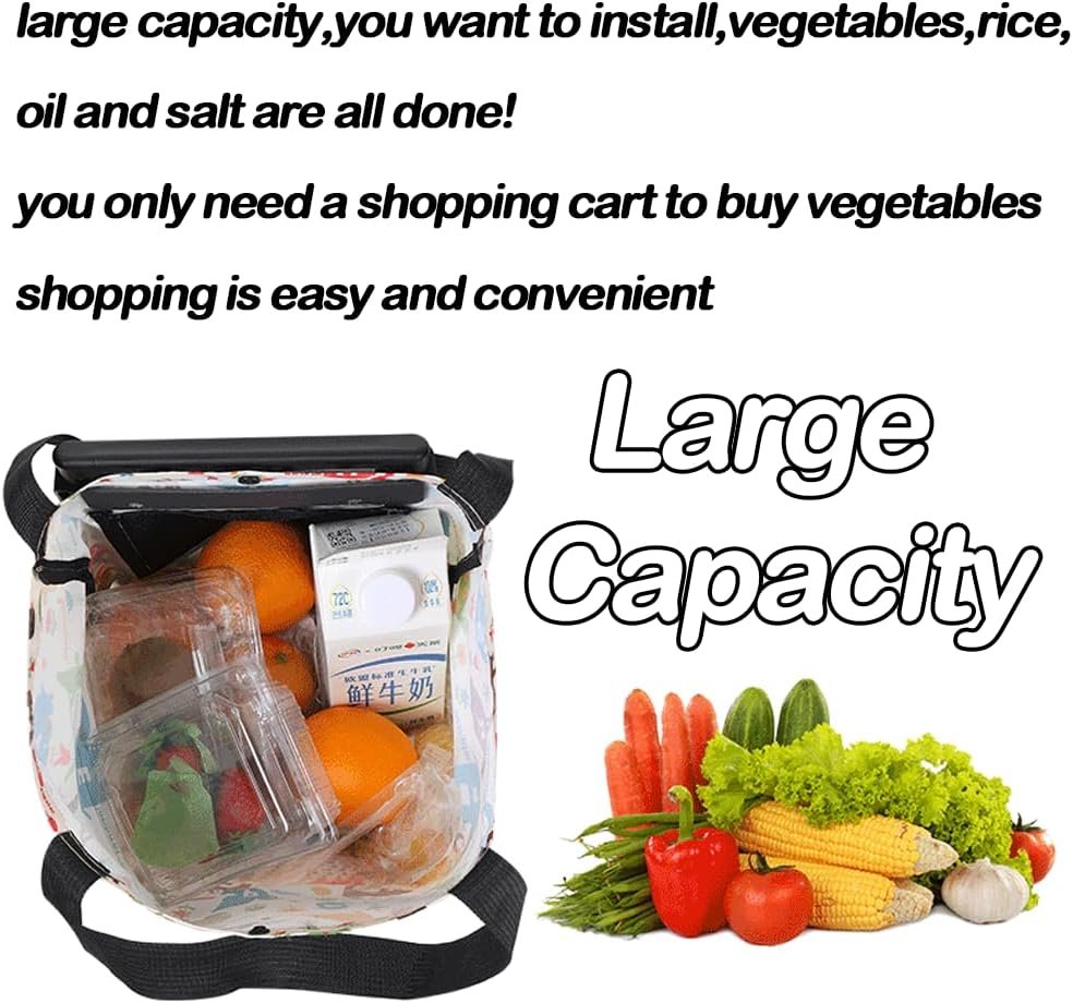 Small Collapsible Shopping Cart,Shopping Cart with Wheels,Folding Portable Bag,Waterproof Rolling Bag,Trolley Tote Stair Climbing for Traveling,Gift for Women,Older (Black) - Image 7