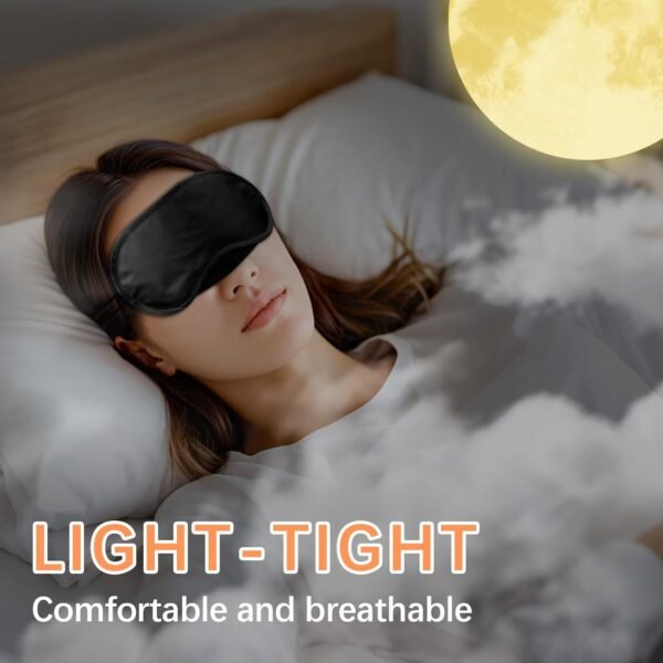40 Pcs Eye Mask Sleep Masks Bulk Blindfolds for Team Building Party Games with Nose Pad and Adjustable Strap for Women Men 4 Layers Black Blindfold Sleeping Mask - Image 5