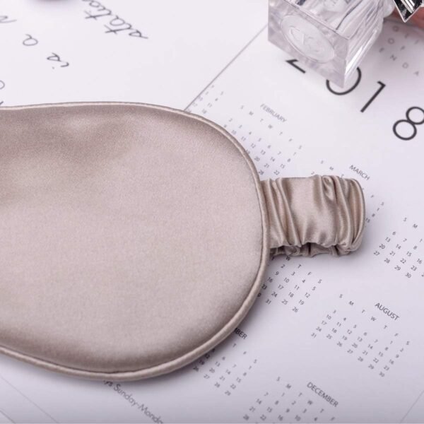Silk Sleep Mask Light Blocking Luxury 100% Mulberry 19mm Silk Eye Mask Eye Cover Blindfold Ultra Soft Light & Comfy Anti Aging Skin Care with Travel Bag Gift Package - Image 5