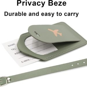 Melsbrinna Rfid Passport Holder for Travel women/Men Set Travel Suitcase Tag, Cute Passport Wallet Rfid Blocking Card Slots, Rfid Passport Cover/CaseTravel Wallet (Green)