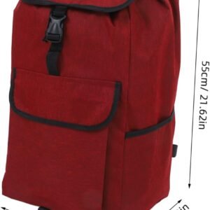 Waterproof Trolley Bag Oxford Shopping Cart Liner Wheels Large Capacity Tote for Groceries Collapsible Detachable