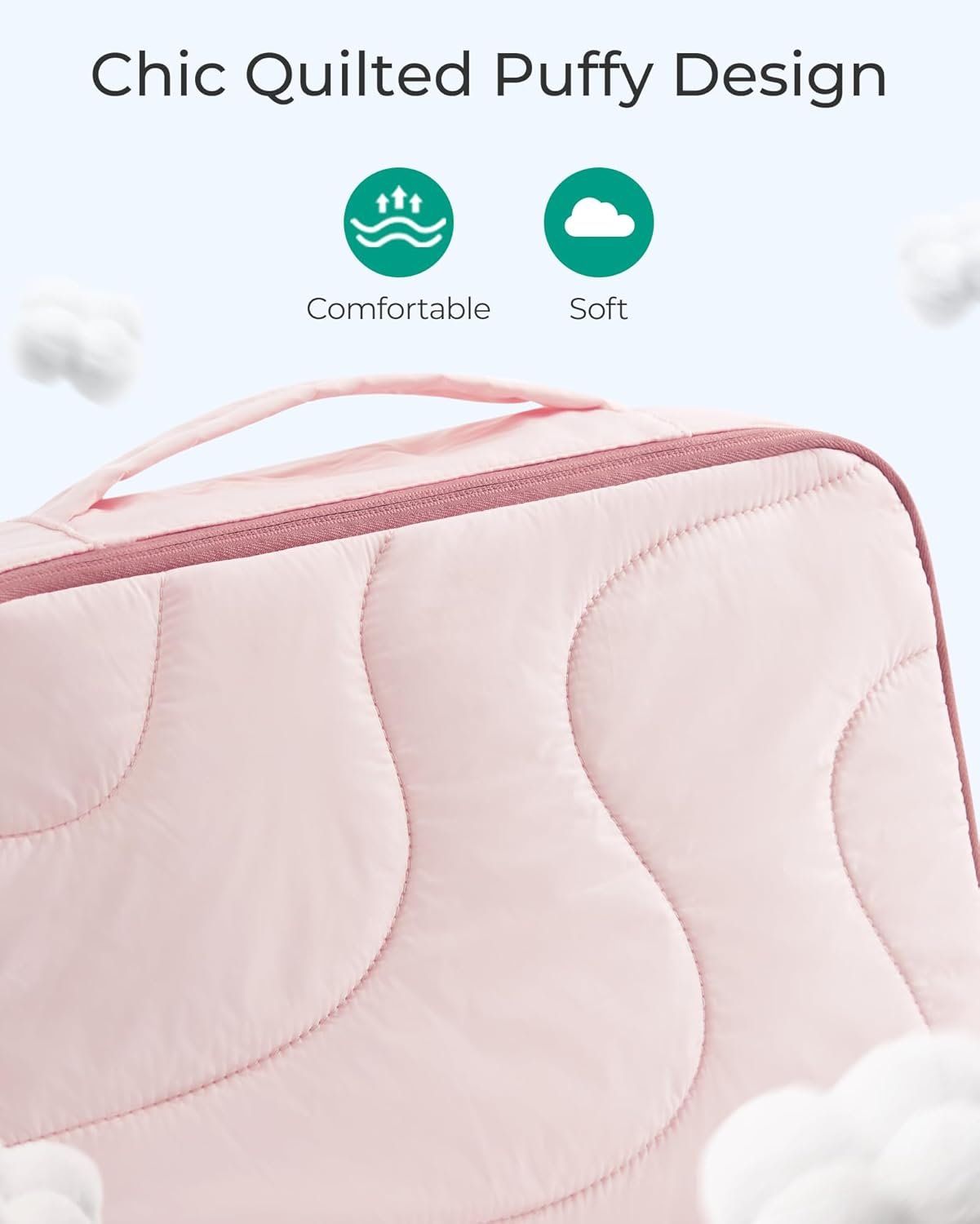 BAGSMART Wet Dry Bags 5 Pack, Travel Bags Reusable for Swimsuits, Baby Cloth Diapers, Beach, Pool, Ultra-Light Travel Packing Cubes for Women, Light Blue - Image 3