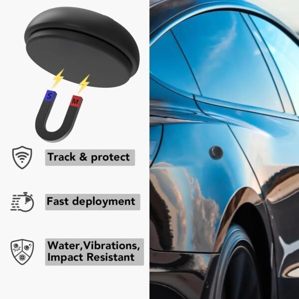 Magnetic AirTag Case - Compatible with Apple AirTag - Waterproof AirTag Magnet Holder - Ultra-Strong Neodymium Magnet - AirTag Magnetic Minimalist Case for Car, Truck, and Cycle – Black - Image 6