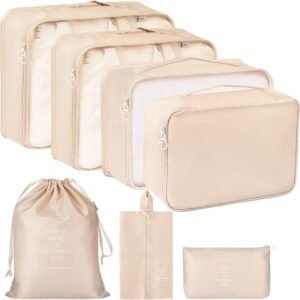 Packing Cubes 7 Set Travel Cubes for Suitcases Lightweight Luggage Packing Orginzers