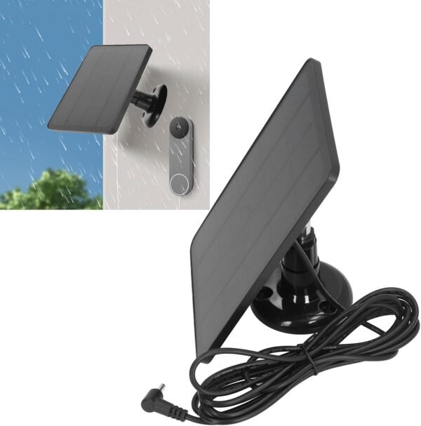6V Solar Panel Kit, Portable Solar Powered Charger IP65 Waterproof, DC 3.5 x 1.35, 9.8ft Cables, for Stick Up Cam Battery (CSP4W-DC-B) - Image 4