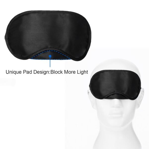Mudder 12 Pack Sleep Mask Blindfold Eye Masks with Nose Pad and Elastic Straps for Women Men Black - Image 4