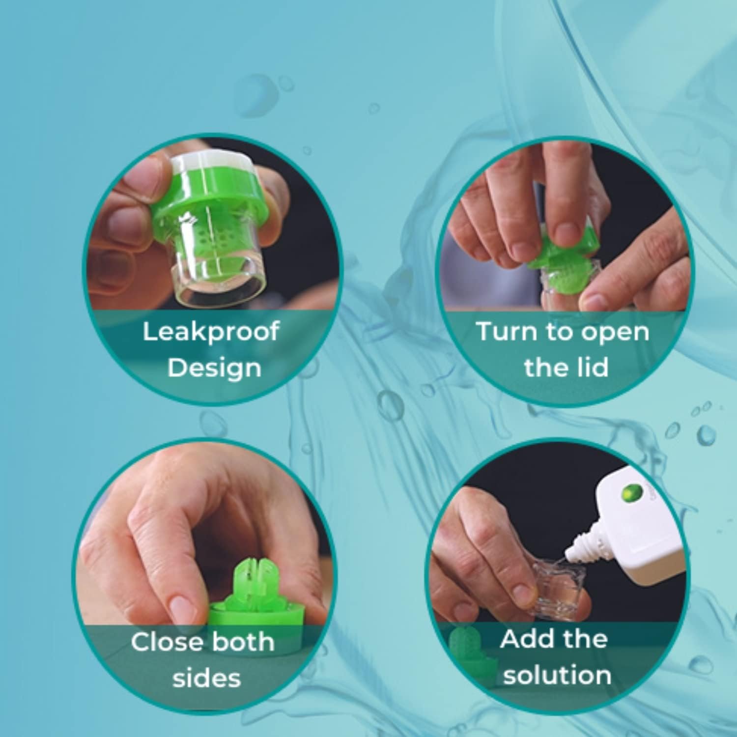 SPORTS WORLD VISION Pack Of 4 Manually Contact Lens Washer Cleaner Plastic Lens Cleaner Case Monthly - Image 3