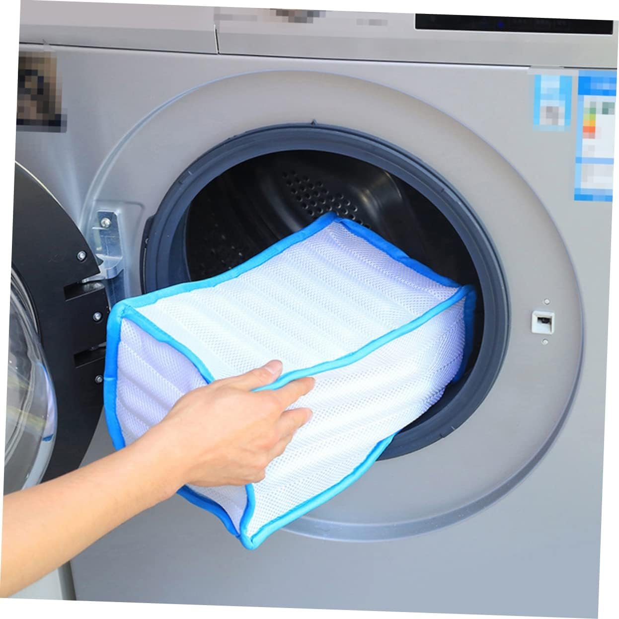 VALICLUD Thickened Sandwich Mesh Shoe Wash Bag for Washing Machine Portable Capacity Laundry Pouch with Fine Mesh for Rinsing Travel Organizer and Shoe Storage for Sneakers - Image 2